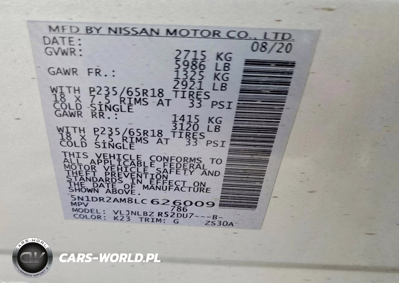 2020 Nissan Pathfinder S VIN:5N1DR2AM8LC626009 - 13