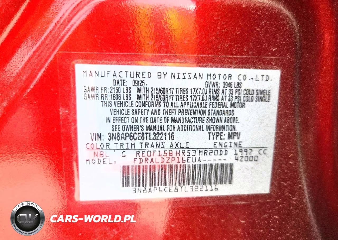2026 Nissan Kicks Sv VIN:3N8AP6CE8TL322116 - 12
