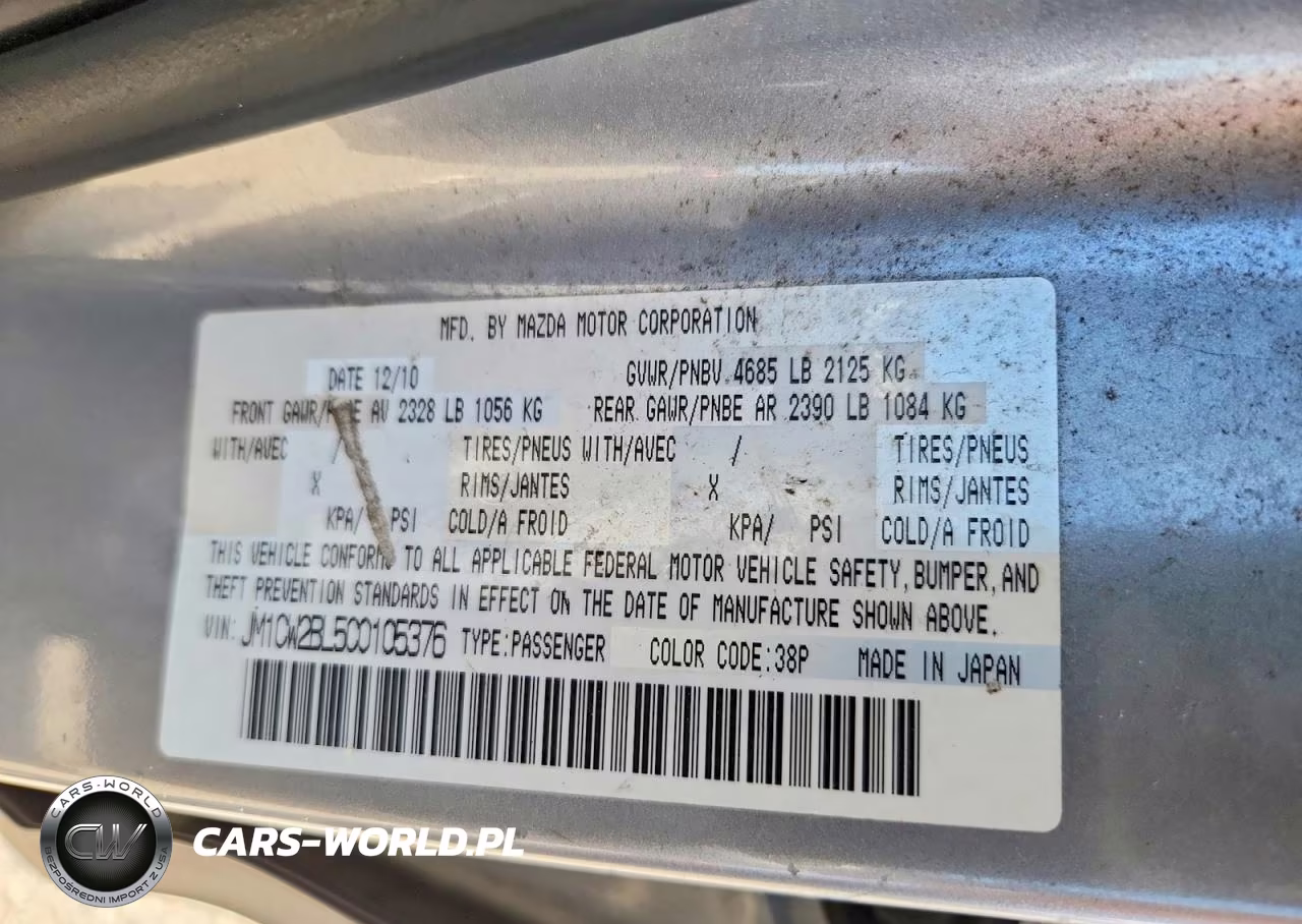 2012 Mazda 5 VIN:JM1CW2BL5C0105376 - 13