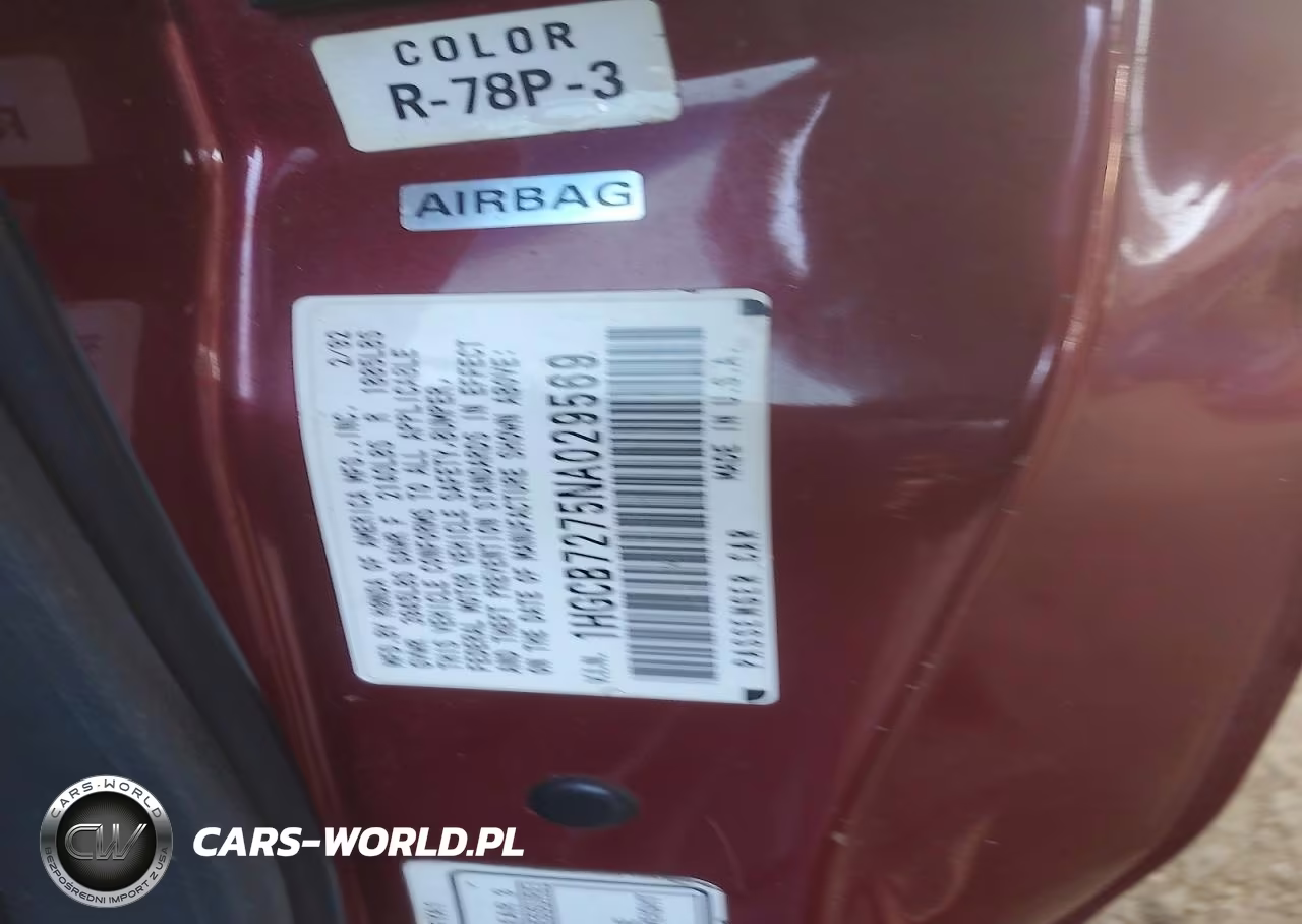 1992 Honda Accord Ex VIN:1HGCB7275NA029569 - 12