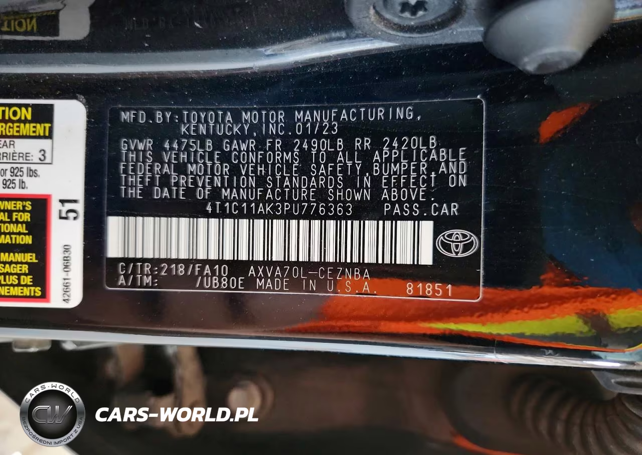 2023 Toyota Camry Le VIN:4T1C11AK3PU776363 - 12