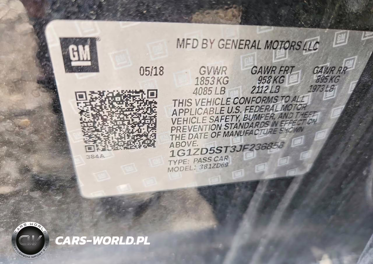2018 Chevrolet Malibu Lt VIN:1G1ZD5ST3JF236858 - 12