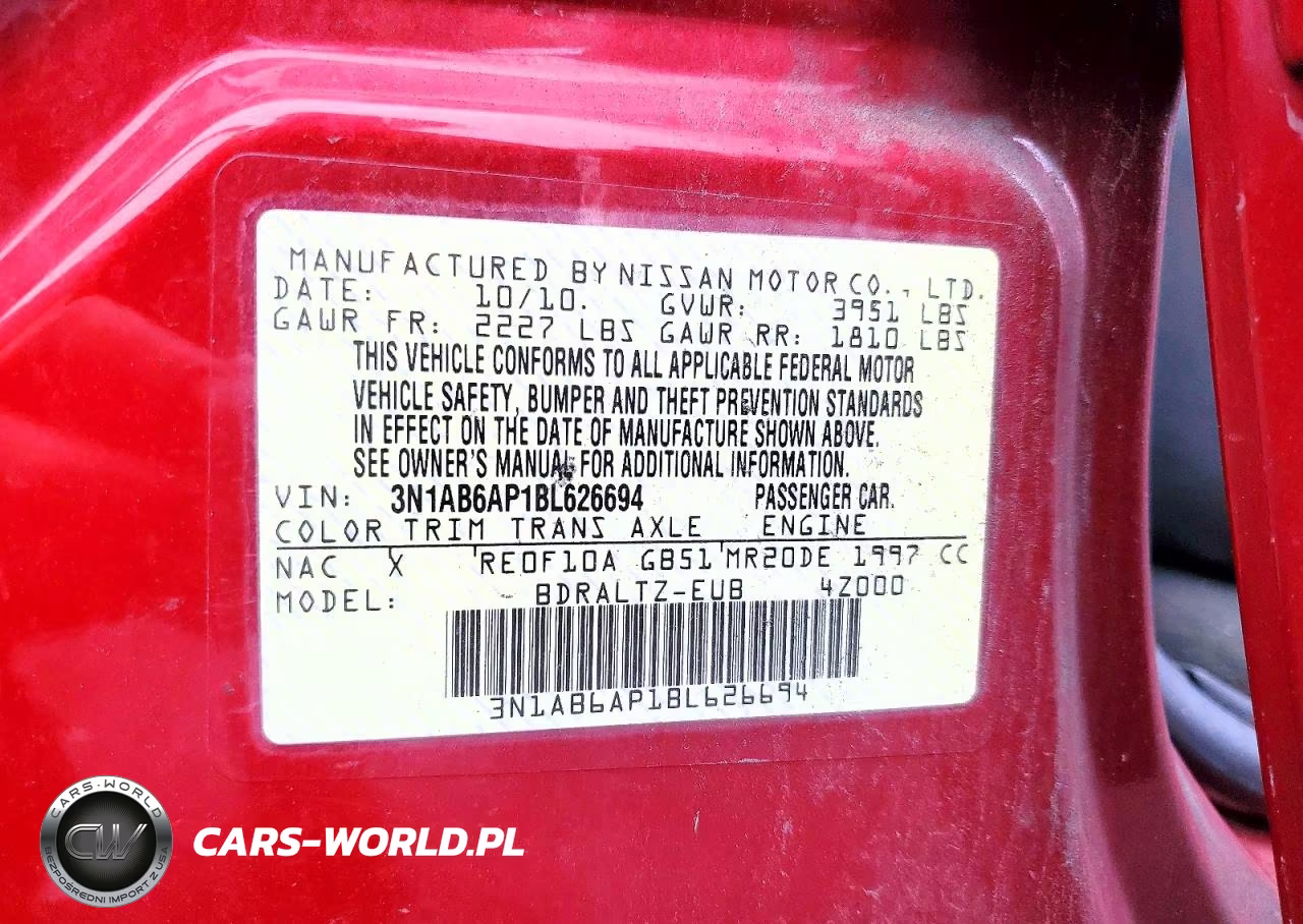 2011 Nissan Sentra 2.0 VIN:3N1AB6AP1BL626694 - 12