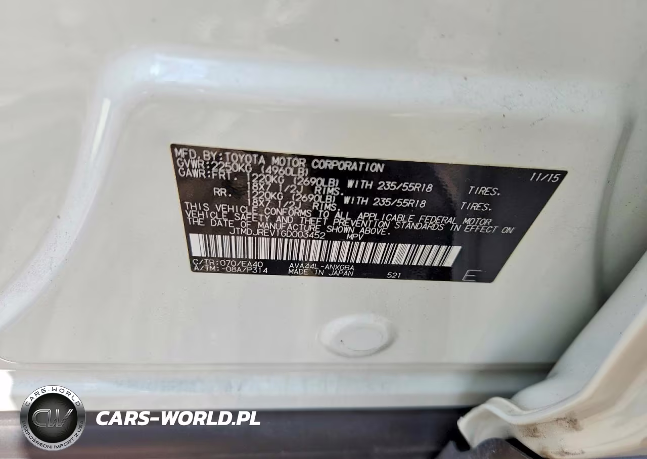 2016 Toyota Rav4 Hv Limited VIN:JTMDJREV1GD003452 - 13