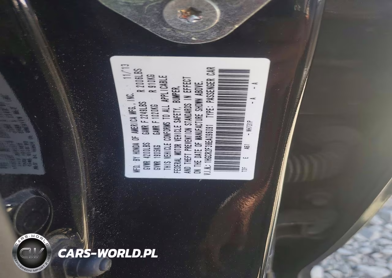 2014 Honda Accord Lx VIN:1HGCR2F38EA096091 - 12