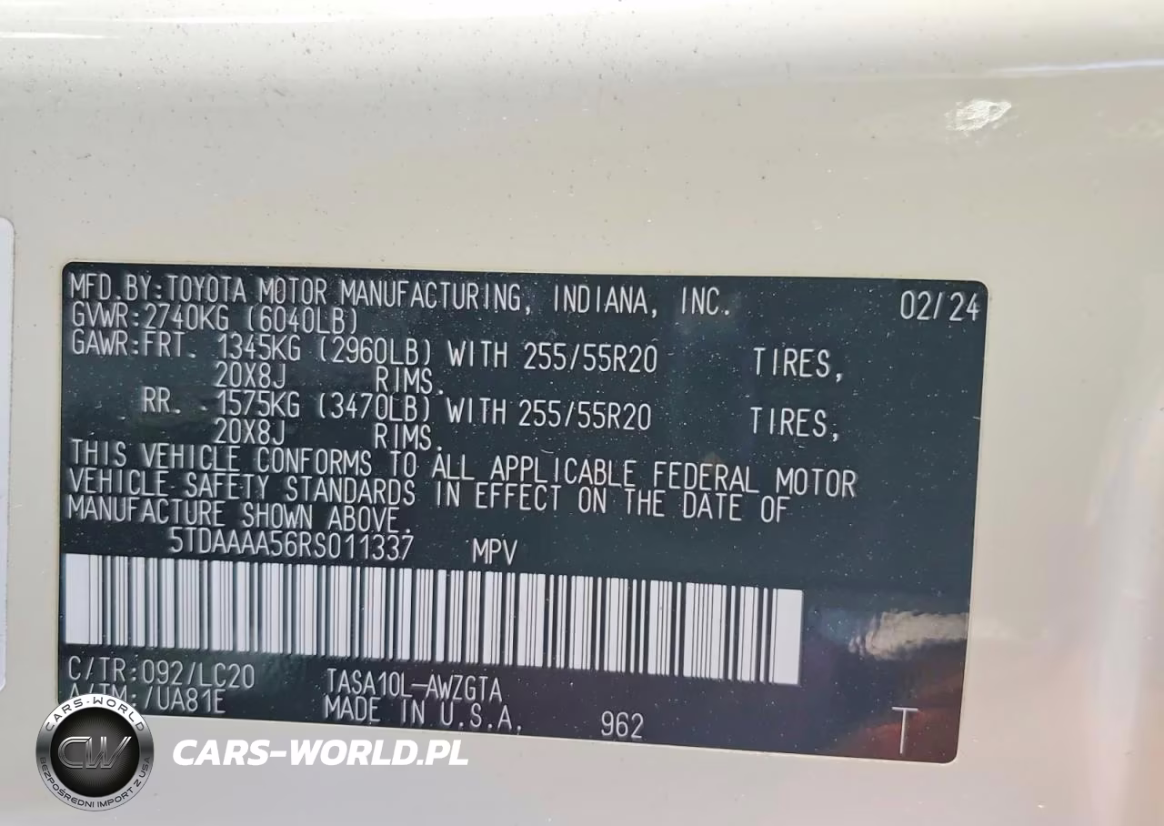 2024 Toyota Grand Highlander Limited VIN:5TDAAAA56RS011337 - 14