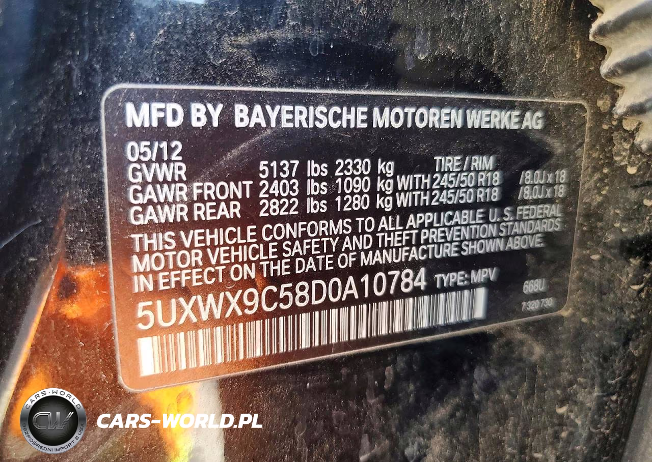 2013 BMW X3 xDrive28I VIN:5UXWX9C58D0A10784 - 13