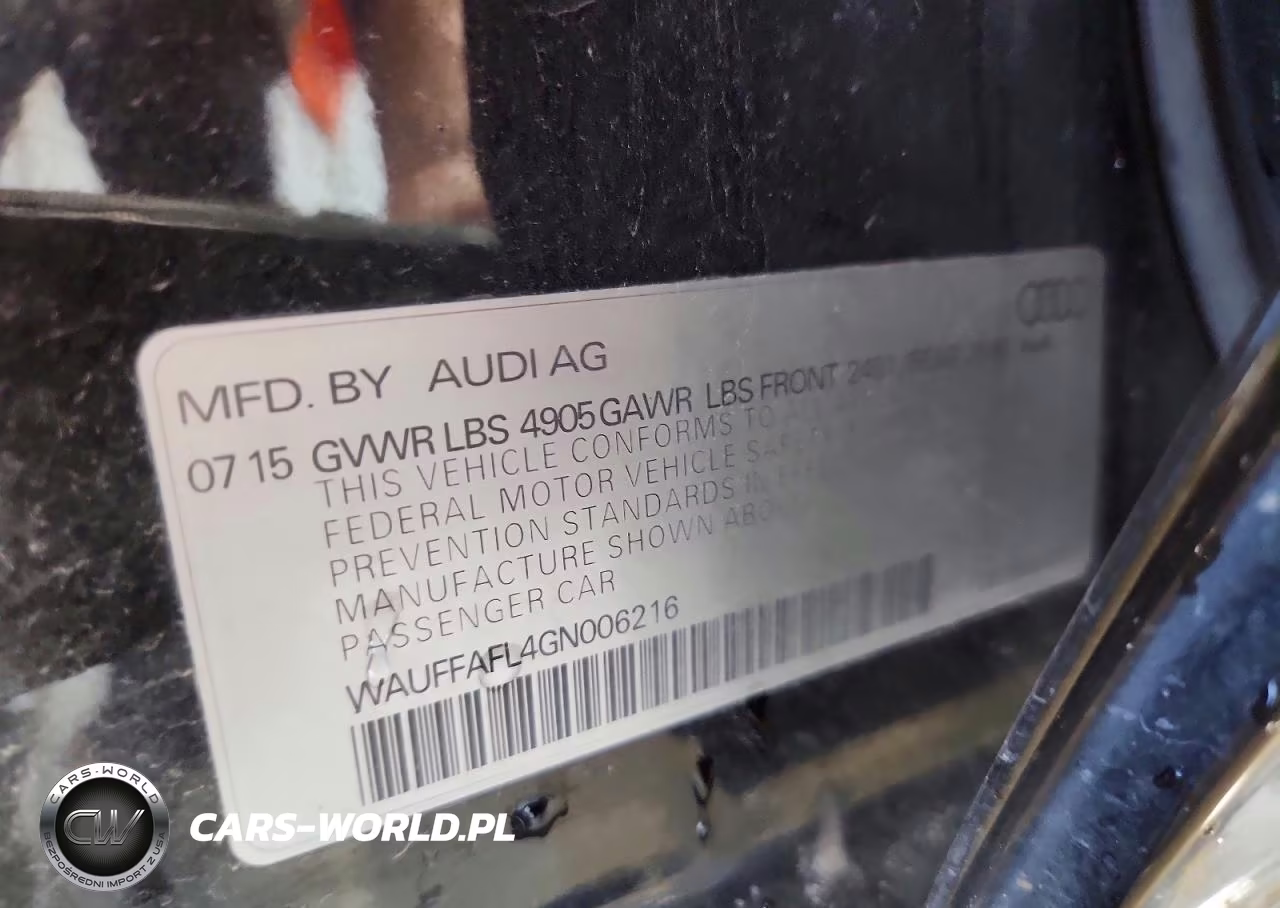 2016 Audi A4 Premium Plus S-Line VIN:WAUFFAFL4GN006216 - 12
