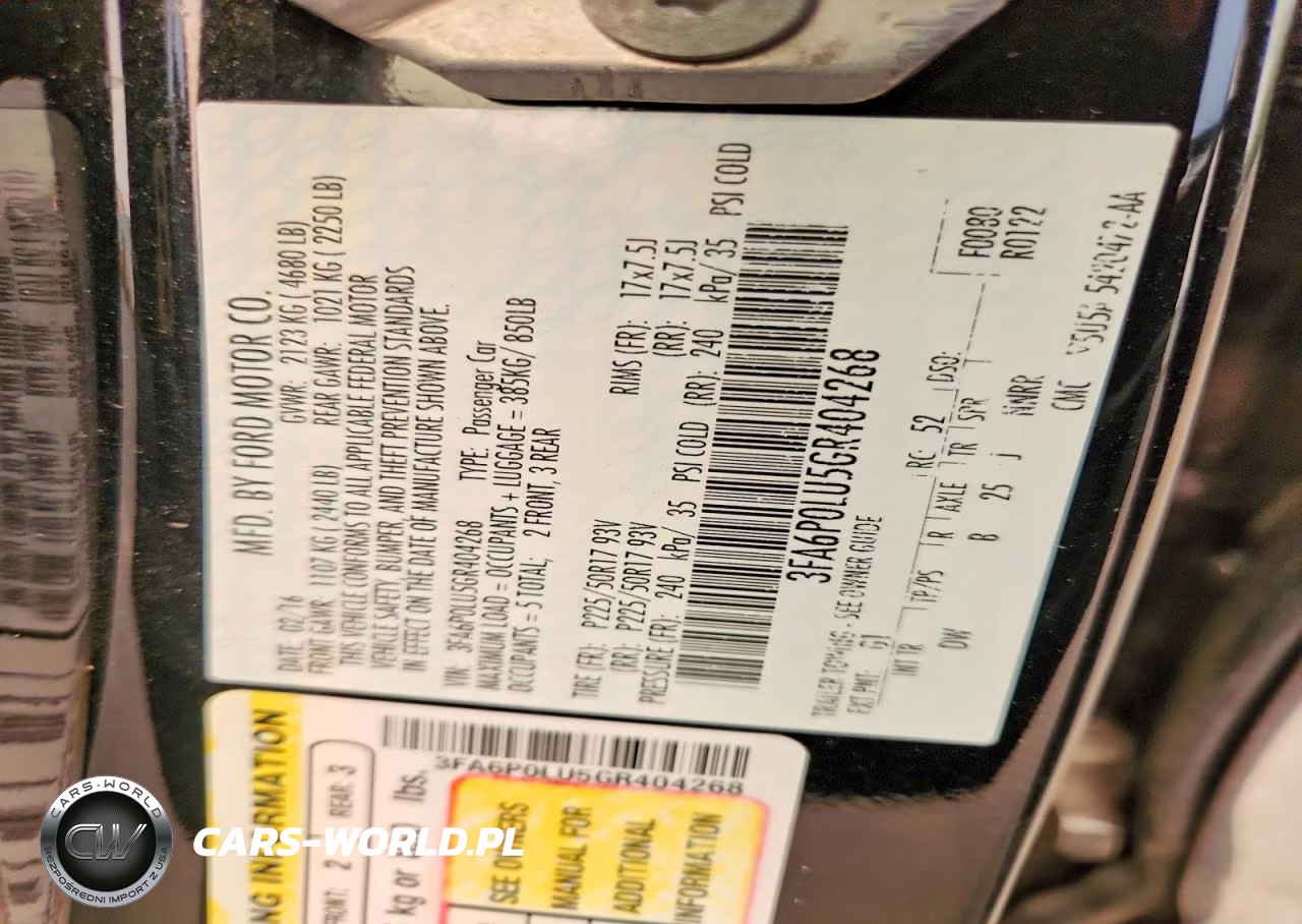 2016 Ford Fusion Se Hybrid VIN:3FA6P0LU5GR404268 - 12
