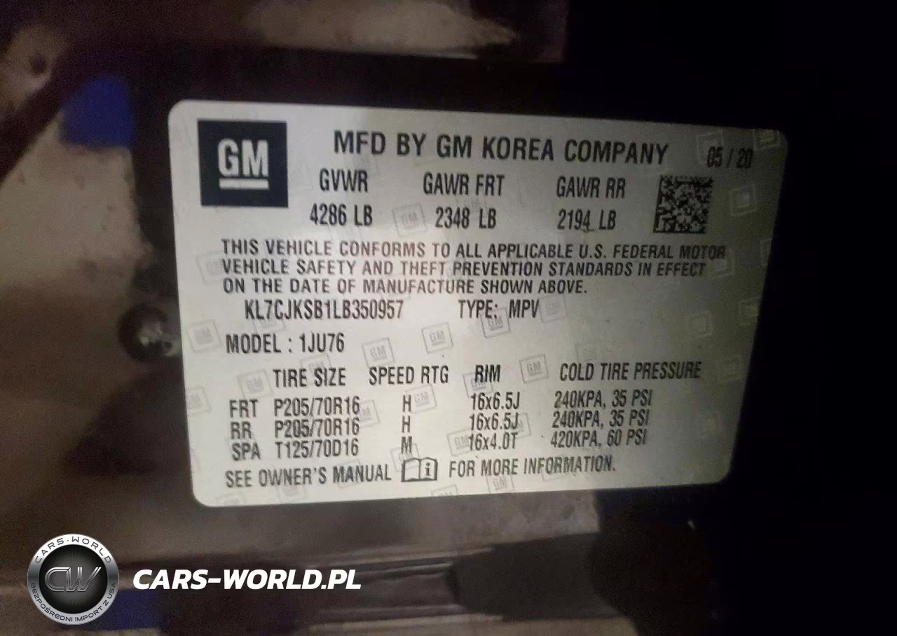 2020 Chevrolet Trax Ls VIN:KL7CJKSB1LB350957 - 13