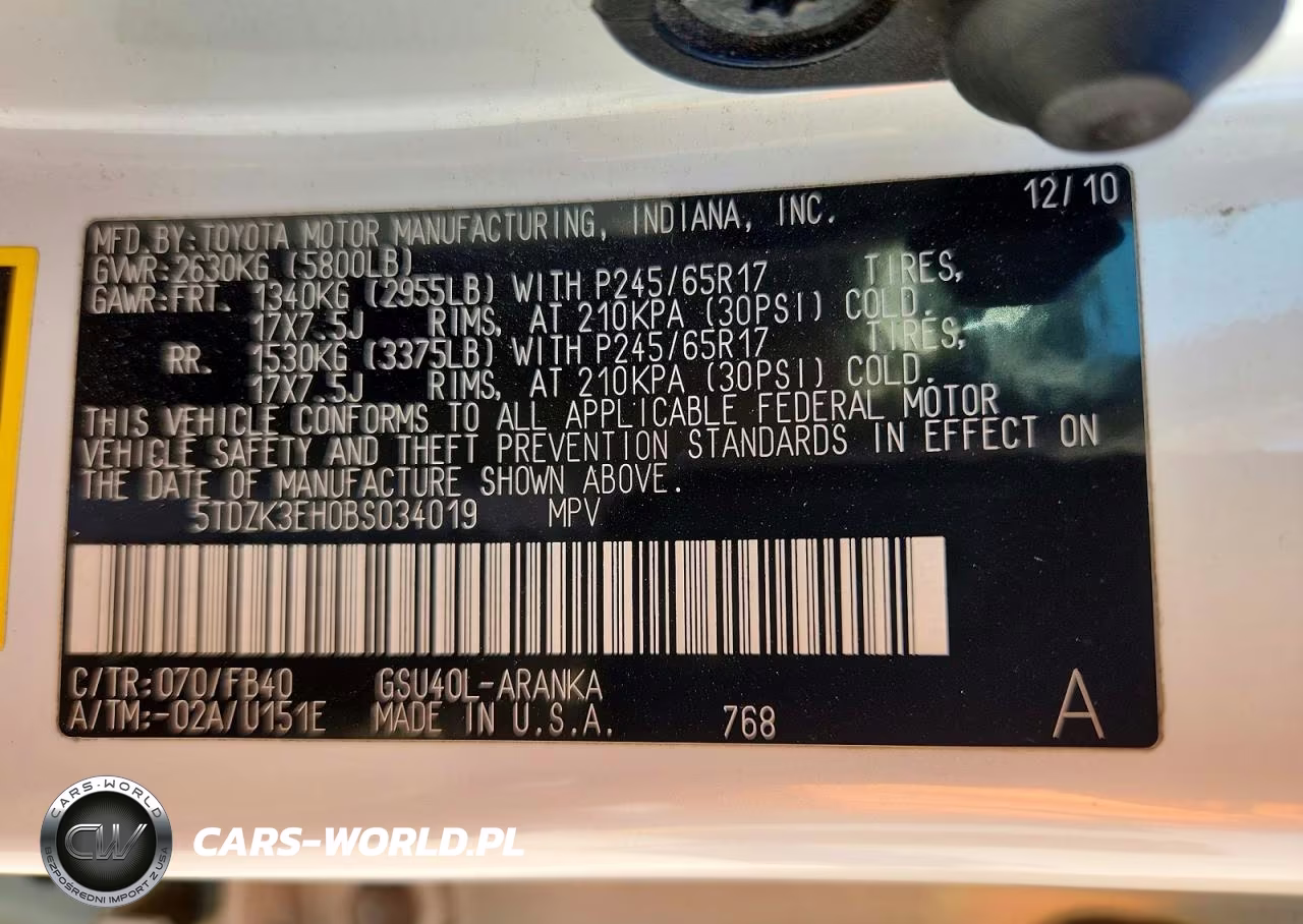 2011 Toyota Highlander Base VIN:5TDZK3EH0BS034019 - 13