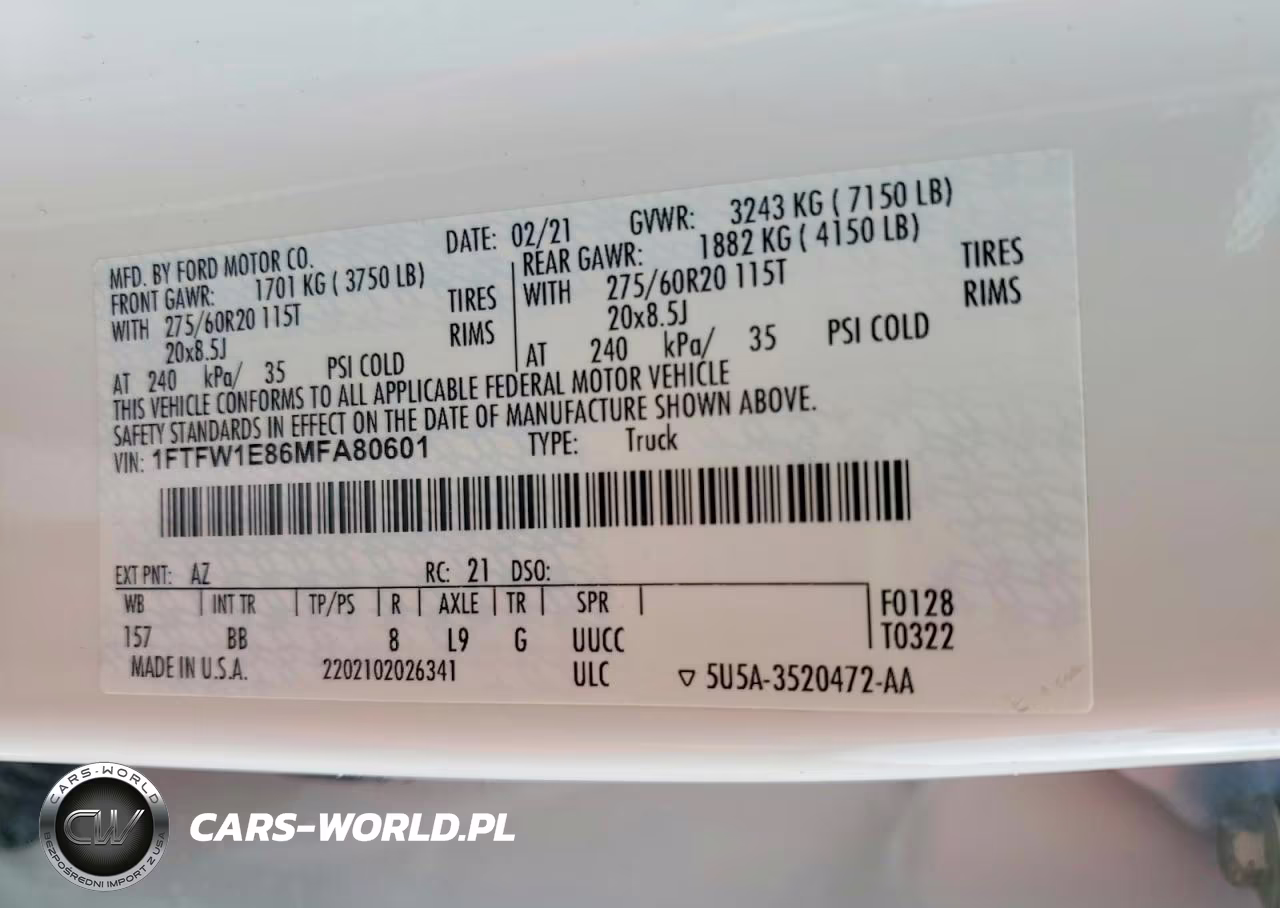 2021 Ford F150 Supercrew VIN:1FTFW1E86MFA80601 - 12