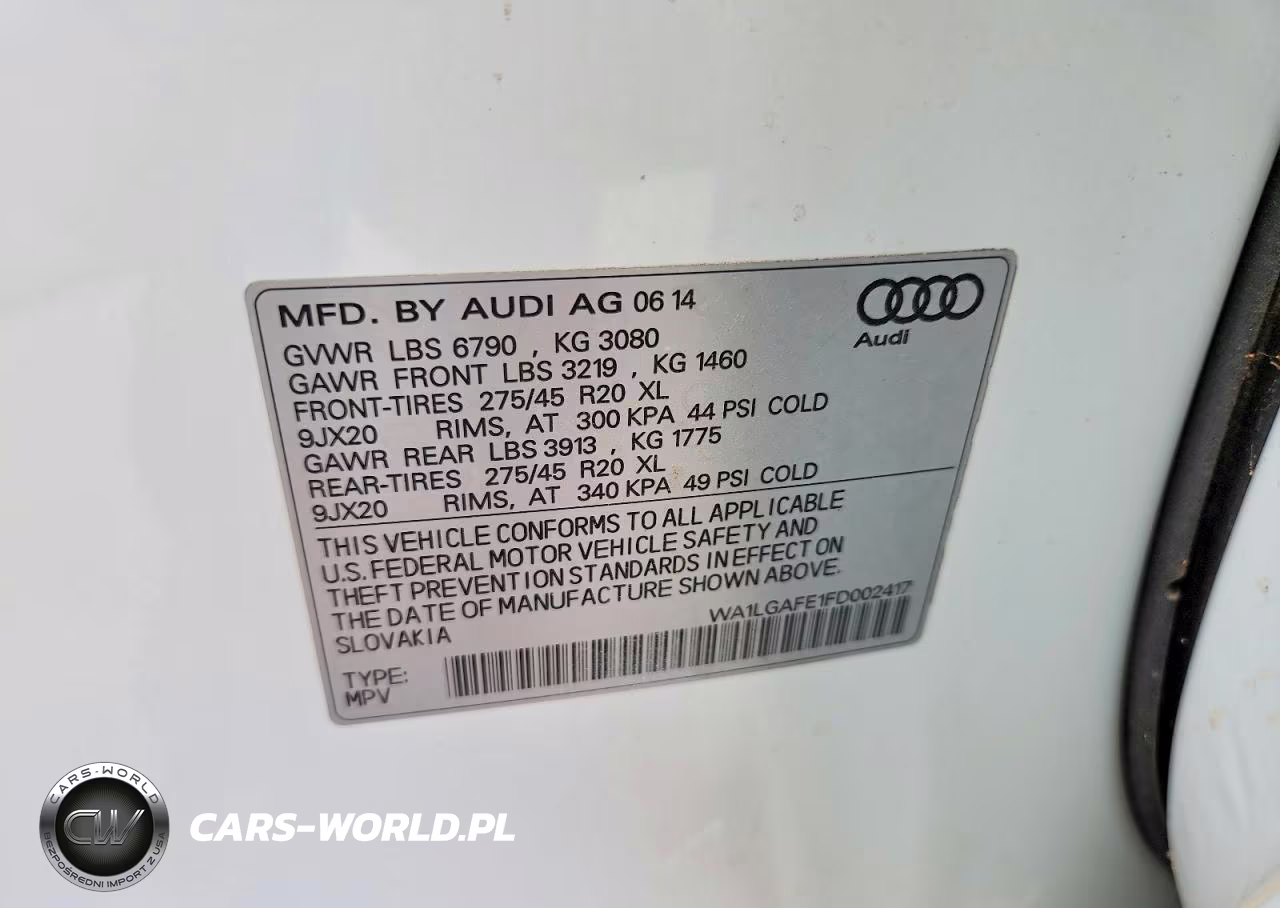 2015 Audi Q7 Premium Plus VIN:WA1LGAFE1FD002417 - 14