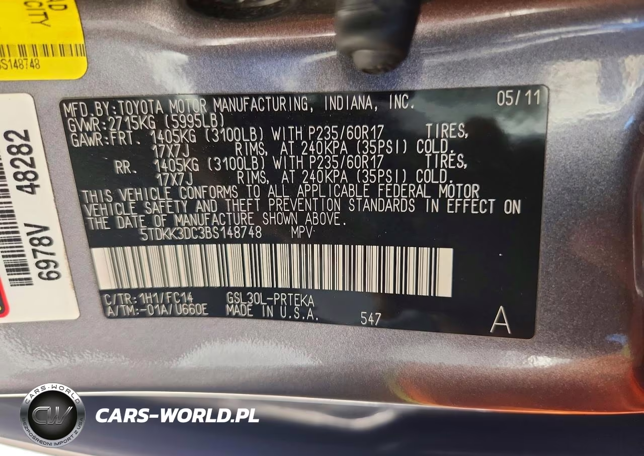 2011 Toyota Sienna Le VIN:5TDKK3DC3BS148748 - 14