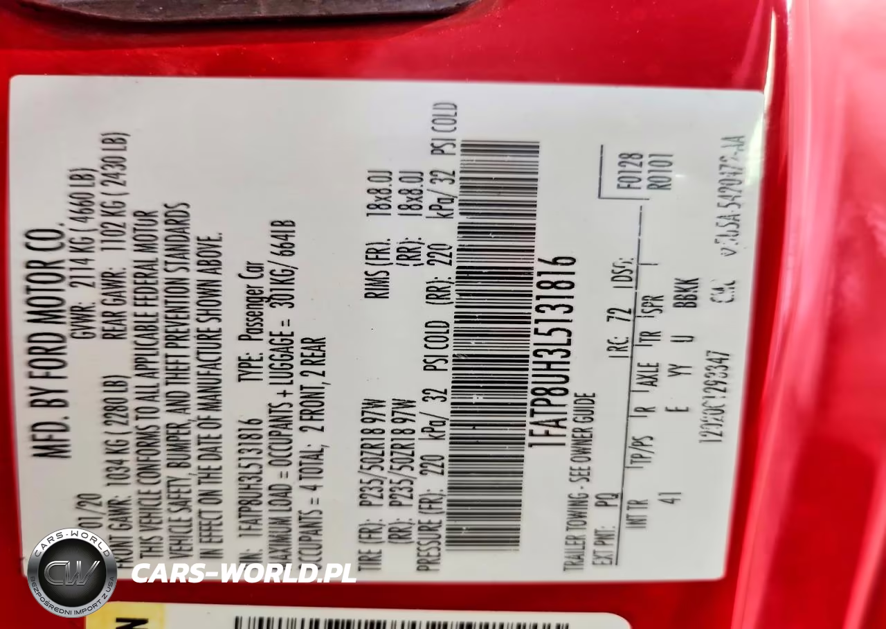 2020 Ford Mustang VIN:1FATP8UH3L5131816 - 12