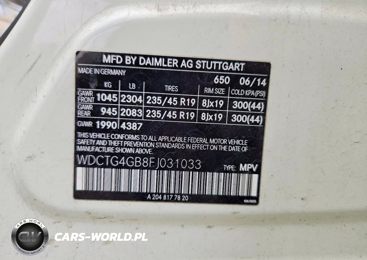 2015 Mercedes-Benz Gla 250 4Matic VIN:WDCTG4GB8FJ031033 - 12