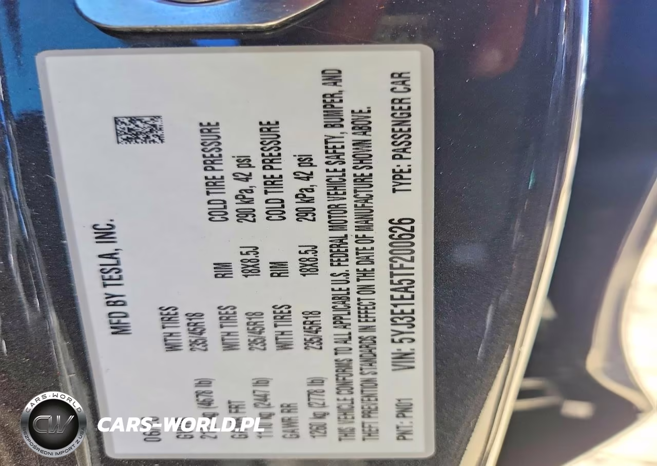 2026 Tesla Model 3 VIN:5YJ3E1EA5TF200626 - 13