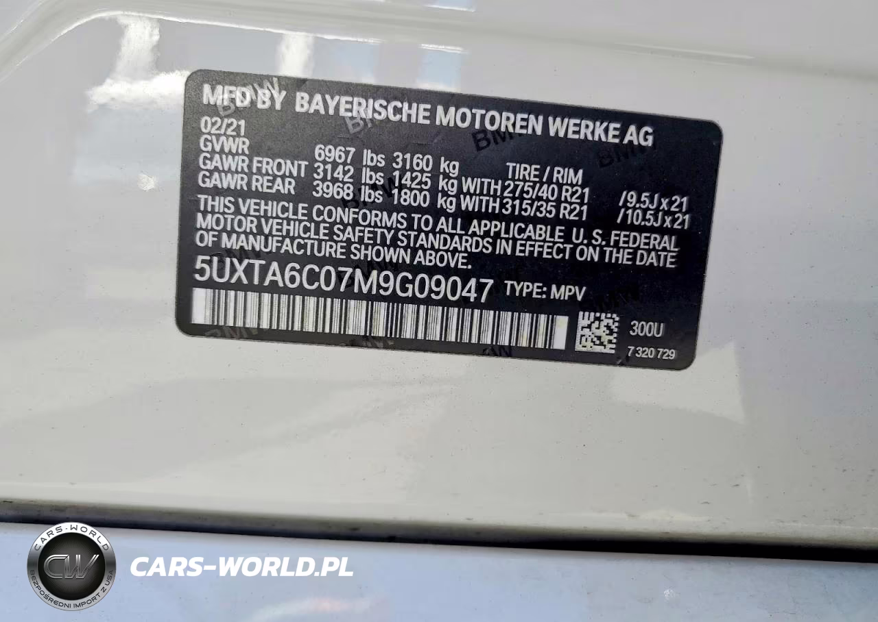 2021 BMW X5 xDrive45E VIN:5UXTA6C07M9G09047 - 12