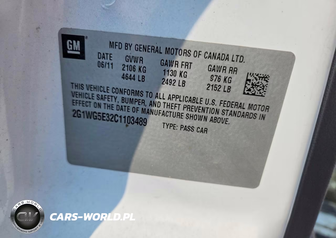 2012 Chevrolet Impala Lt VIN:2G1WG5E32C1103489 - 13