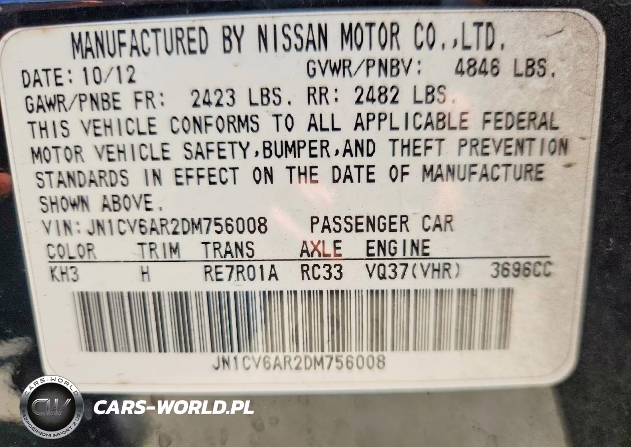 2013 Infiniti G37 Sedan X VIN:JN1CV6AR2DM756008 - 12