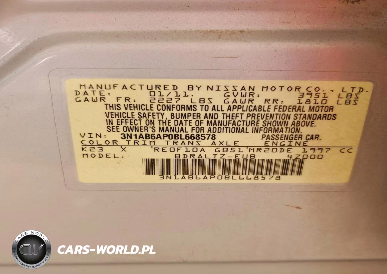 2011 Nissan Sentra 2.0 VIN:3N1AB6AP0BL668578 - 12