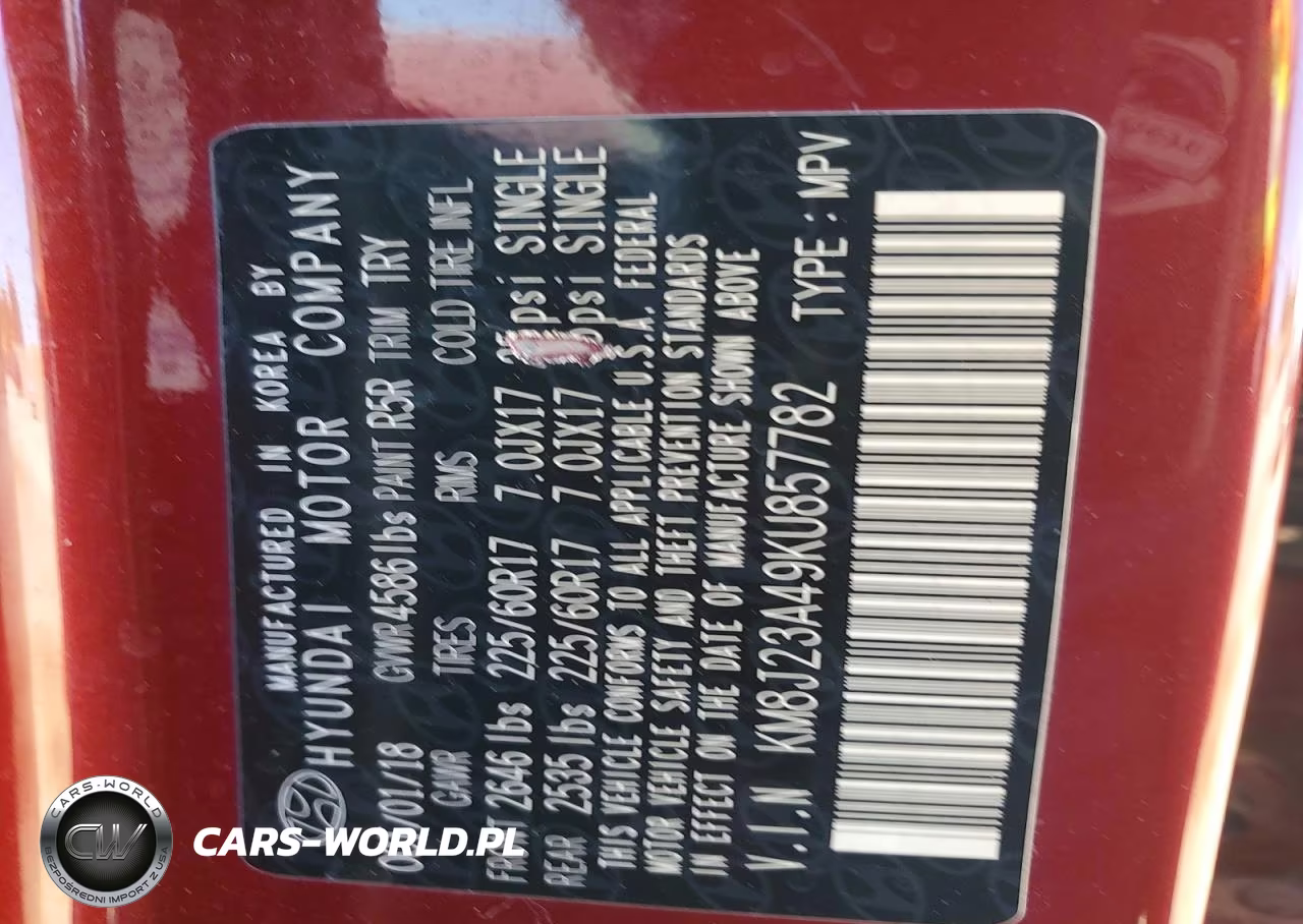 2019 Hyundai Tucson Se VIN:KM8J23A49KU857782 - 13