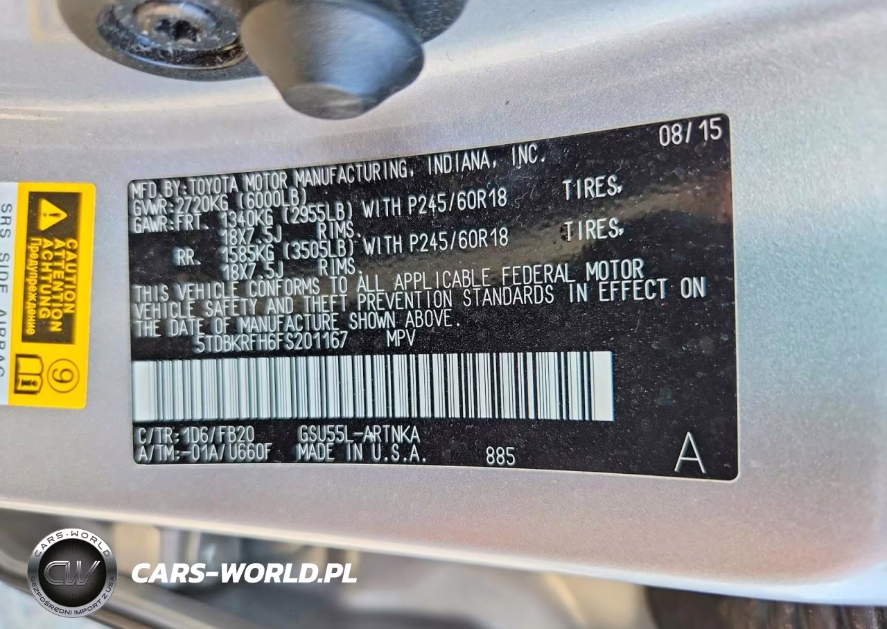 2015 Toyota Highlander Le VIN:5TDBKRFH6FS201167 - 13