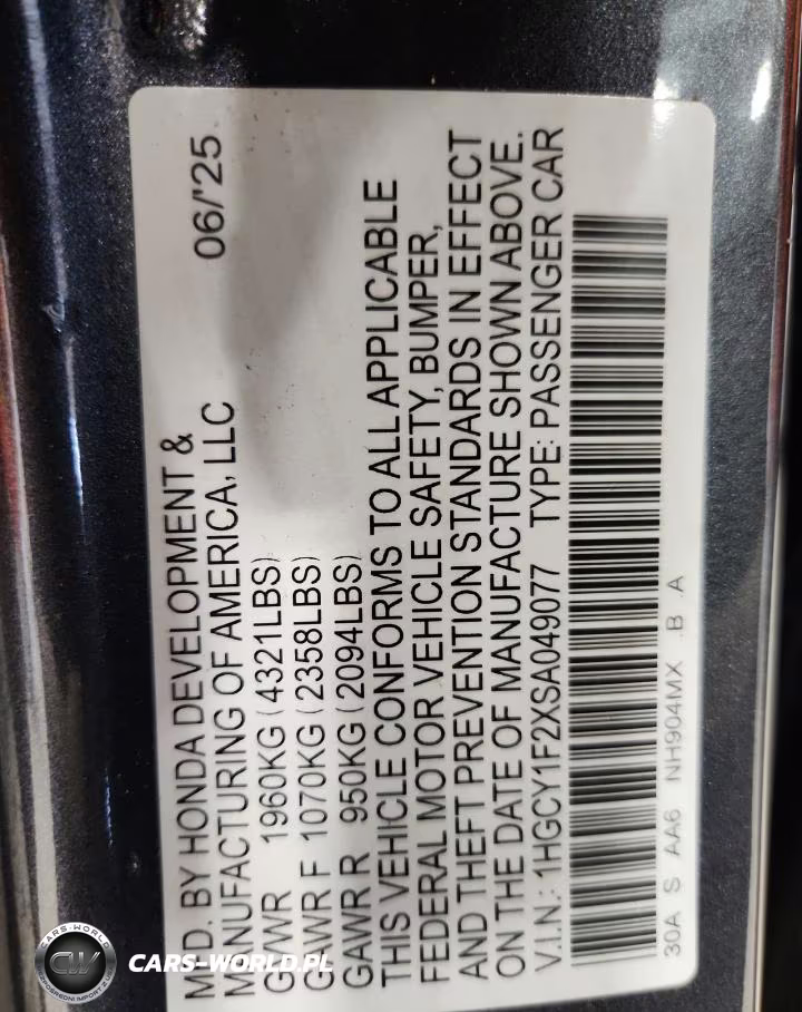 2025 Honda Accord Lx VIN:1HGCY1F2XSA049077 - 12