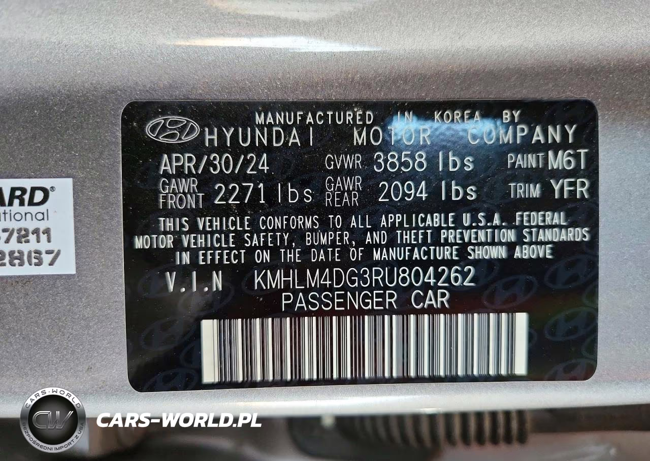 2024 Hyundai Elantra Sel VIN:KMHLM4DG3RU804262 - 12