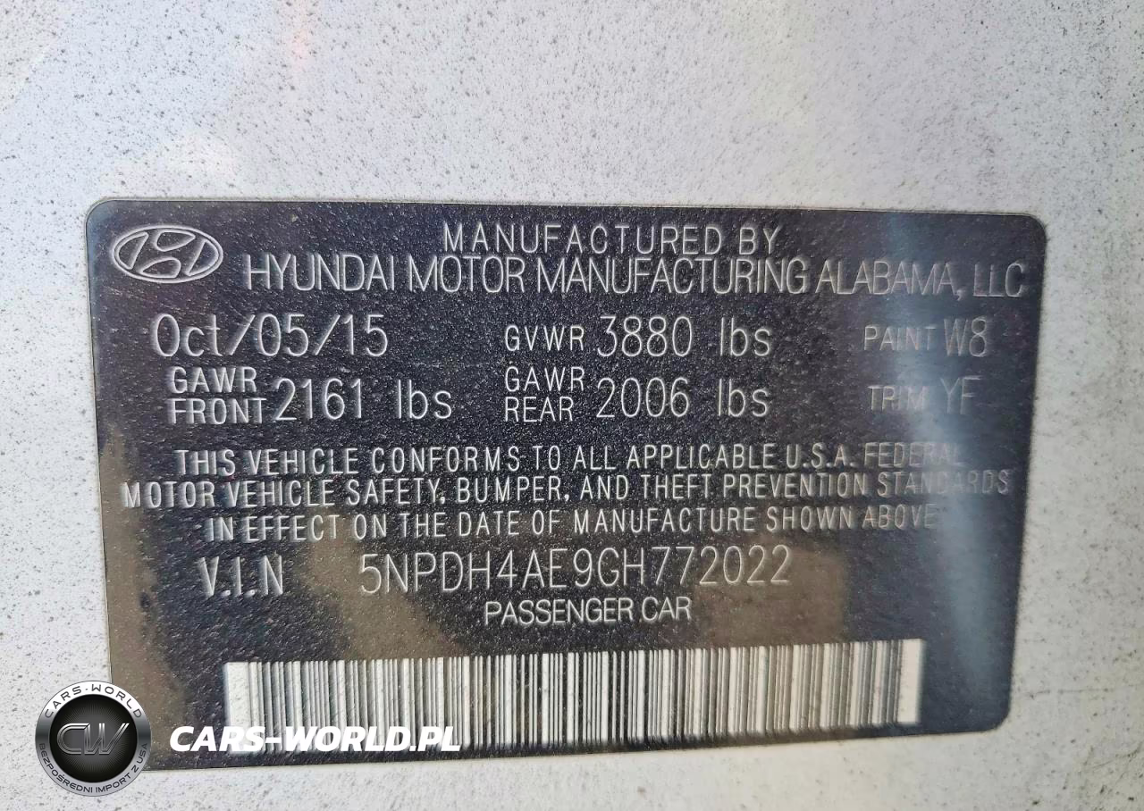 2016 Hyundai Elantra Se VIN:5NPDH4AE9GH772022 - 12