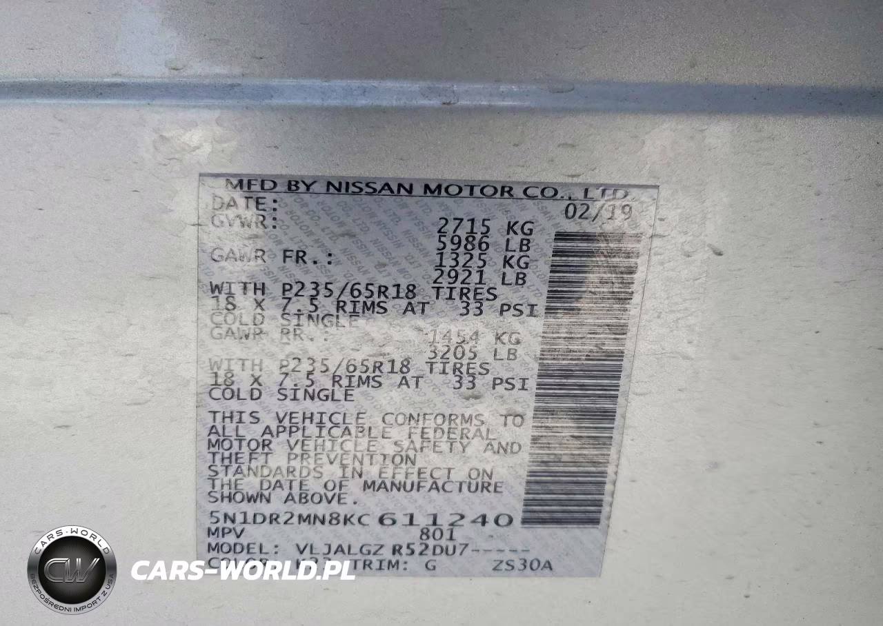 2019 Nissan Pathfinder Sl VIN:5N1DR2MN8KC611240 - 13
