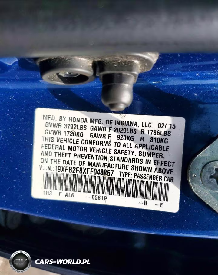 2015 Honda Civic Ex VIN:19XFB2F8XFE048067 - 12