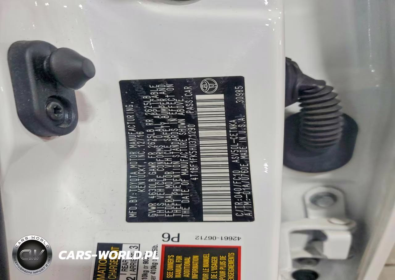 2017 Toyota Camry Le VIN:4T1BF1FK5HU371290 - 12