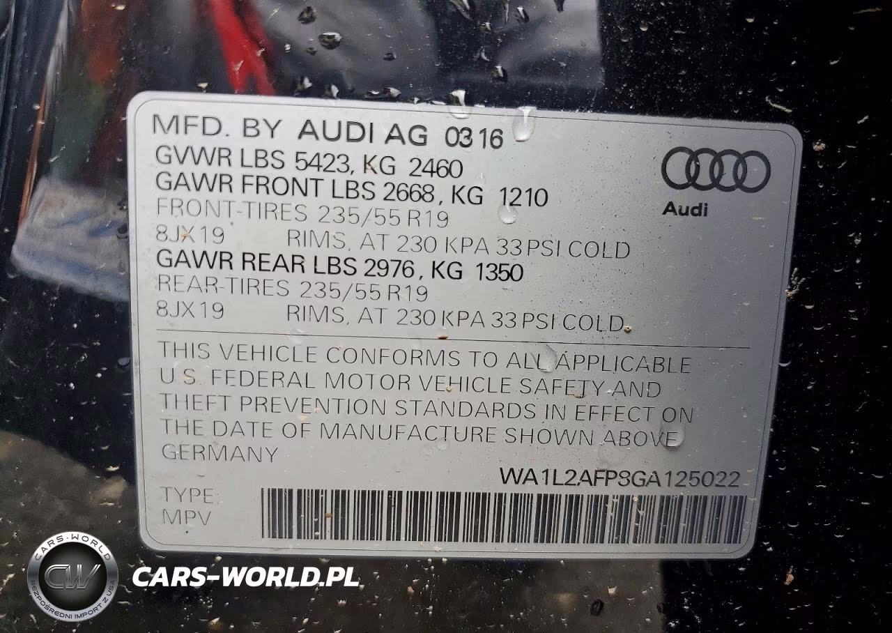 2016 Audi Q5 Premium Plus VIN:WA1L2AFP8GA125022 - 13