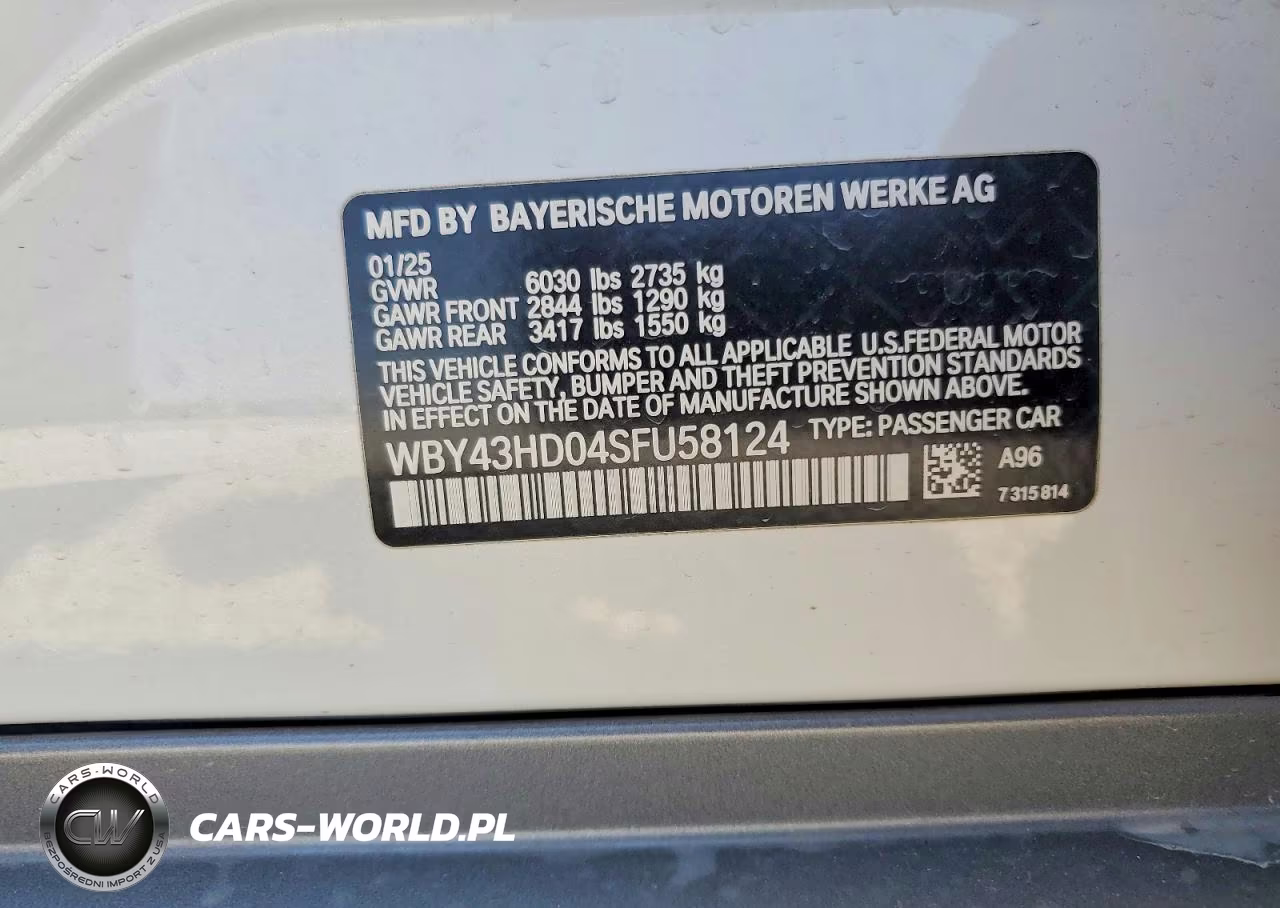 2025 BMW I4 xDrive 40 VIN:WBY43HD04SFU58124 - 12