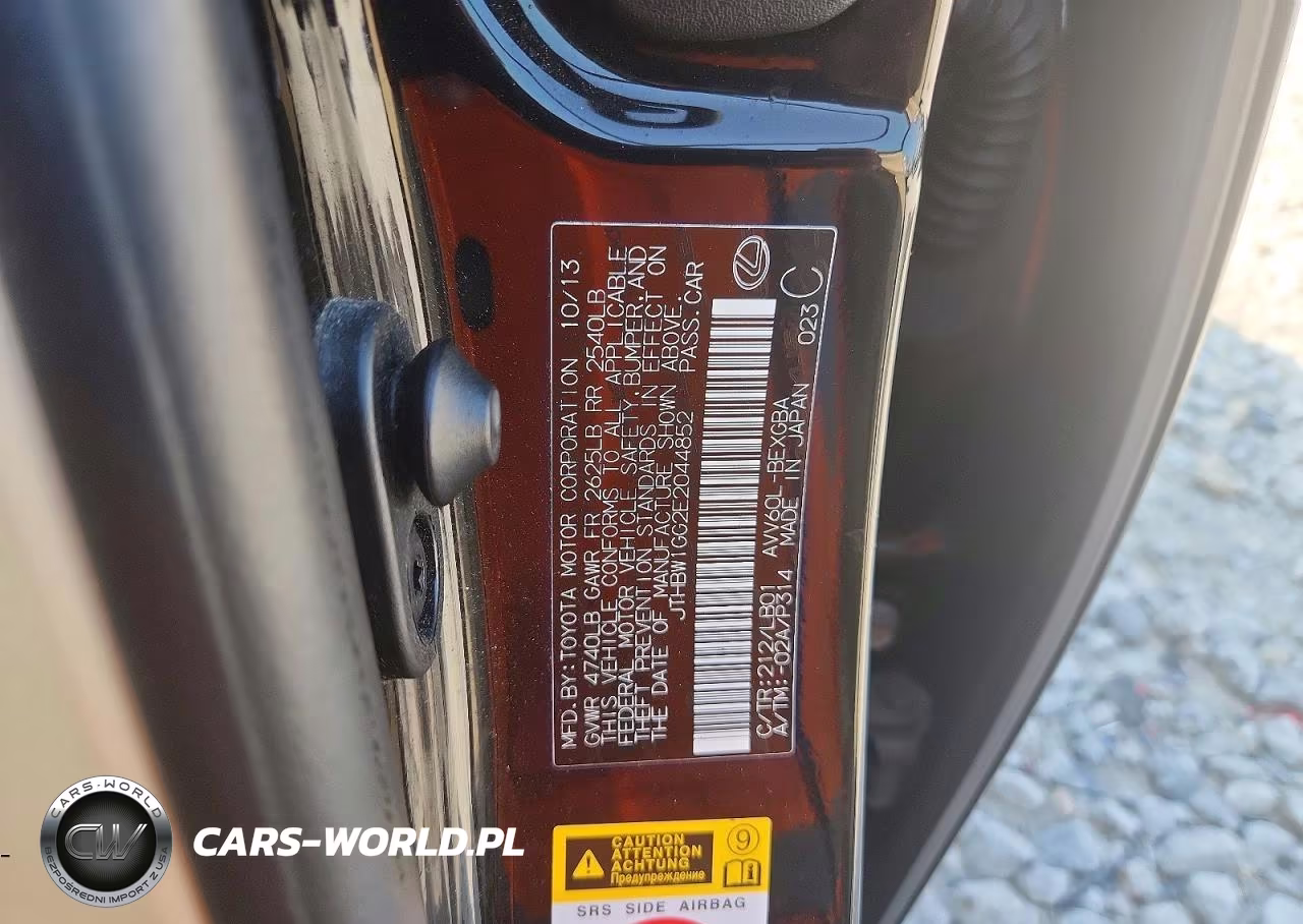 2014 Lexus Es 300H VIN:JTHBW1GG2E2044852 - 12
