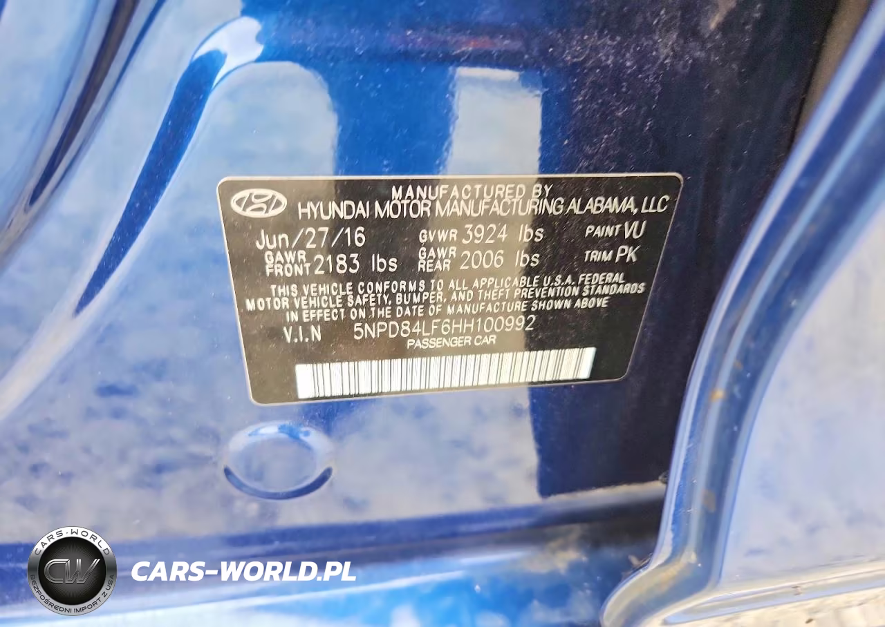 2017 Hyundai Elantra Se VIN:5NPD84LF6HH100992 - 12