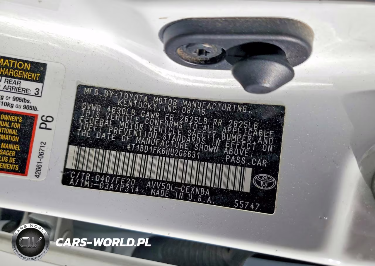 2017 Toyota Camry Hybrid Le VIN:4T1BD1FK6HU206631 - 13