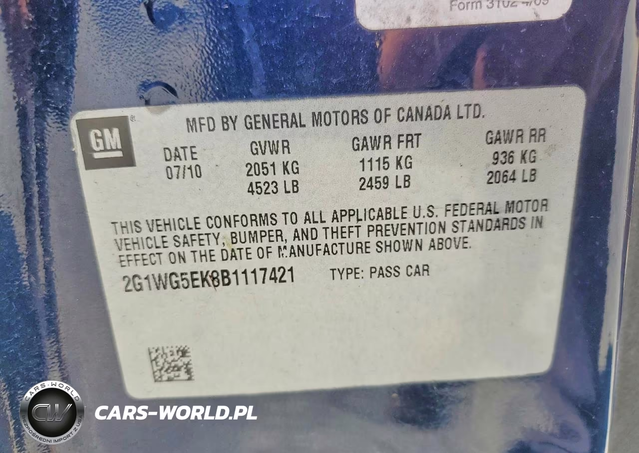 2011 Chevrolet Impala Lt VIN:2G1WG5EK8B1117421 - 12