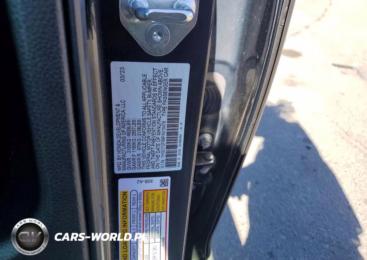 2023 Honda Accord Touring Hybrid VIN:1HGCY2F88PA019478 - 12