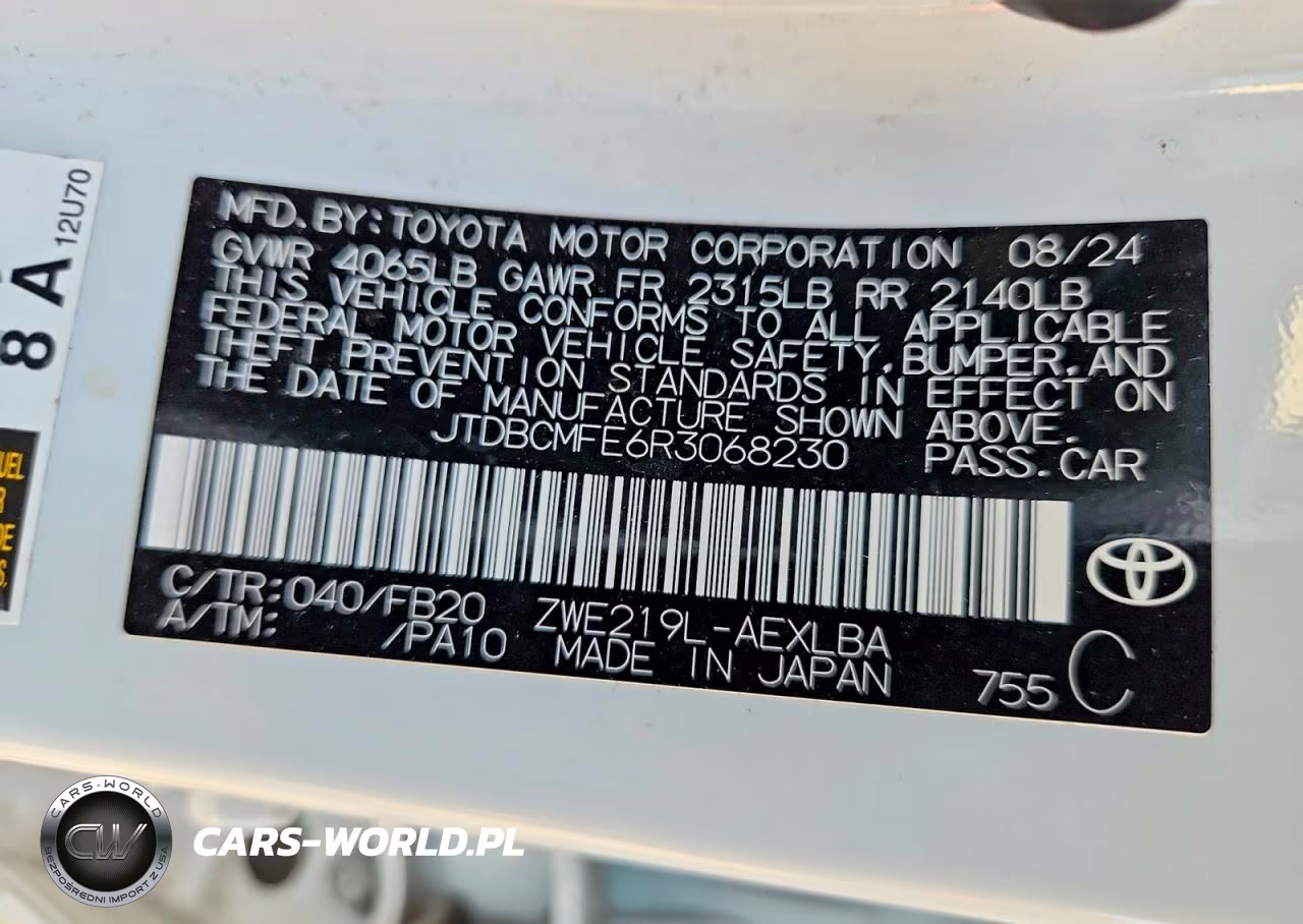 2024 Toyota Corolla Hybrid Le VIN:JTDBCMFE6R3068230 - 12