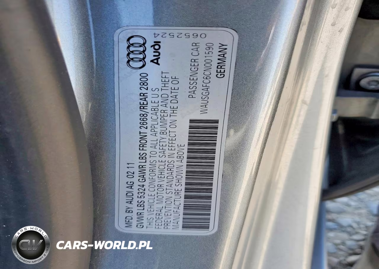 2012 Audi A7 Prestige VIN:WAUSGAFC6CN001590 - 12
