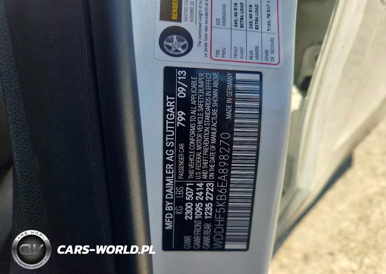 2014 Mercedes-Benz E 350 VIN:WDDHF5KB6EA898270 - 12