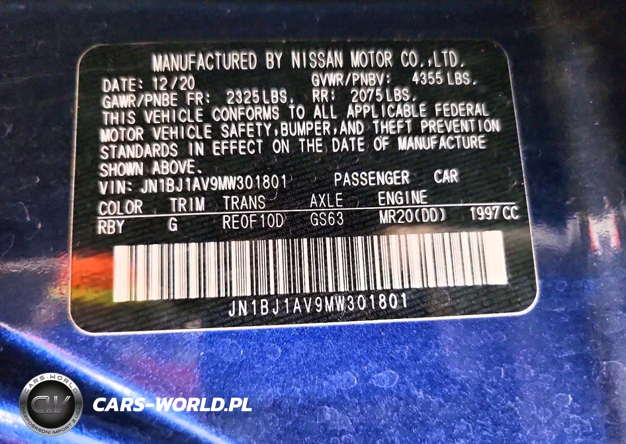 2021 Nissan Rogue Sport S VIN:JN1BJ1AV9MW301801 - 12