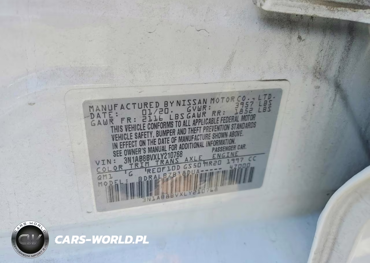 2020 Nissan Sentra S VIN:3N1AB8BVXLY210768 - 12