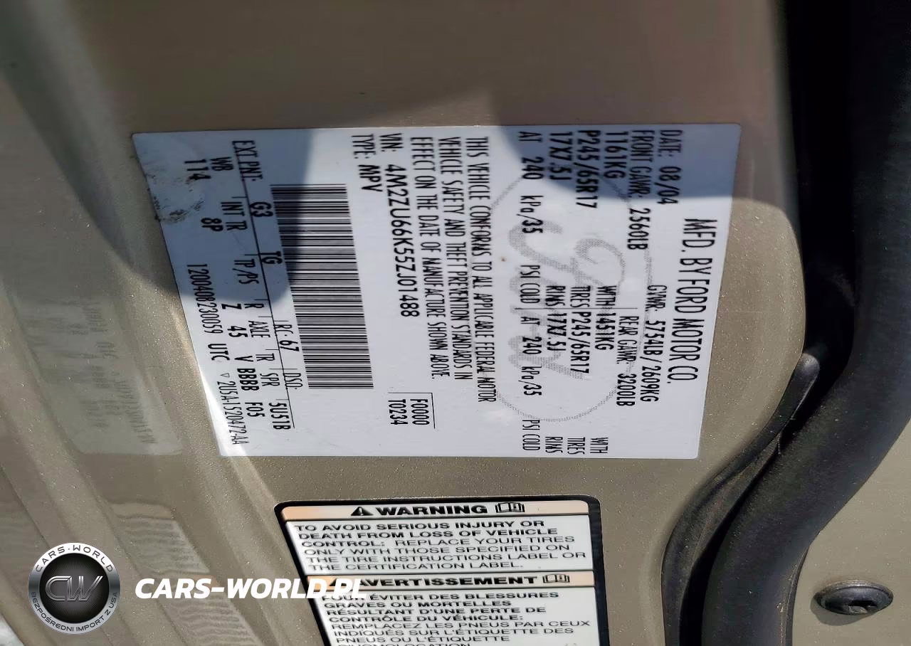 2005 Mercury Mountaineer VIN:4M2ZU66K55ZJ01488 - 13