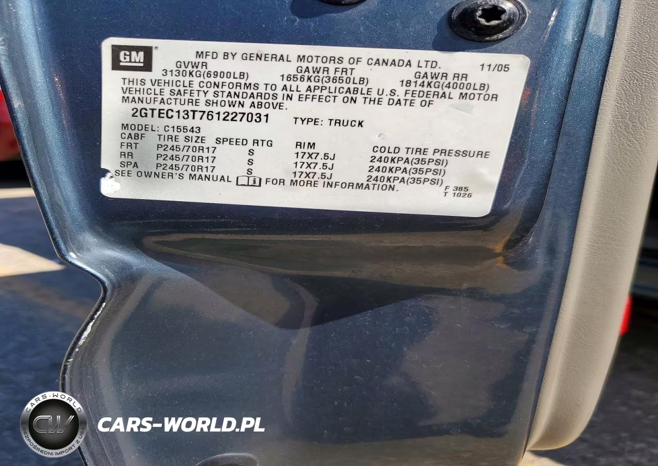 2006 GMC New Sierra C1500 VIN:2GTEC13T761227031 - 12