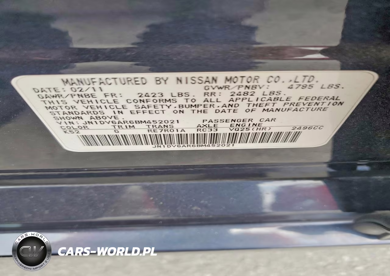 2011 Infiniti G VIN:JN1DV6AR6BM452021 - 12