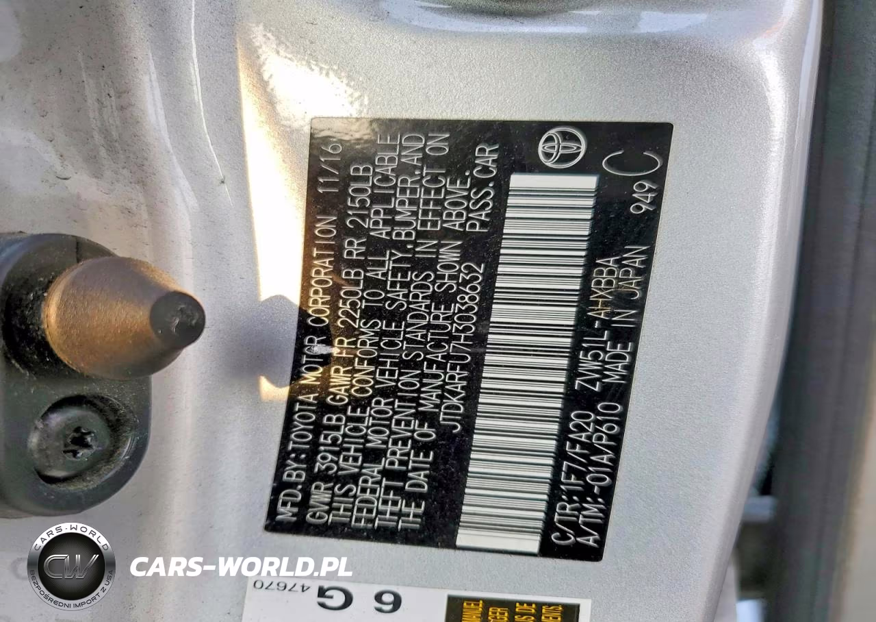 2017 Toyota Prius Two Eco VIN:JTDKARFU7H3038632 - 13