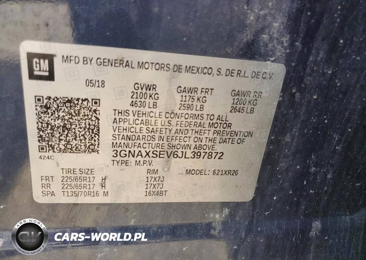 2018 Chevrolet Equinox Lt VIN:3GNAXSEV6JL397872 - 13